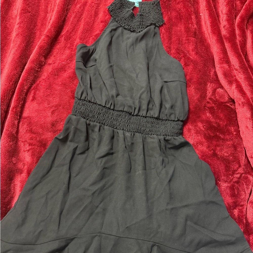 Maurices Black Asymmetrical Ruffle Dress